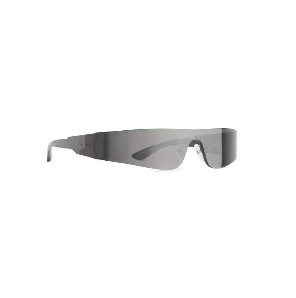 dark silver small designer sunglasses balenciaga