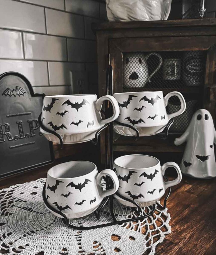 black and white modern halloween decorations