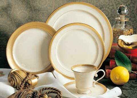 gold trim Pickard - Upscale fine china dinnerware made in USA