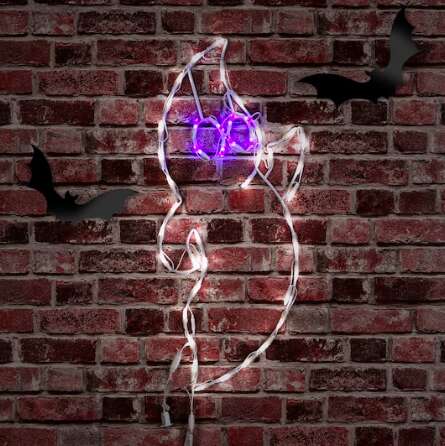 31" Halloween LED Friendly Ghost Sign Cute Halloween Decor For Teenagers