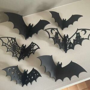 3D Wood Bats, Set of 6