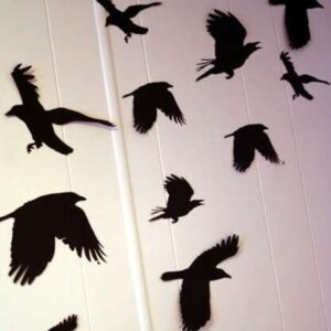 Flying Ravens Window Decor