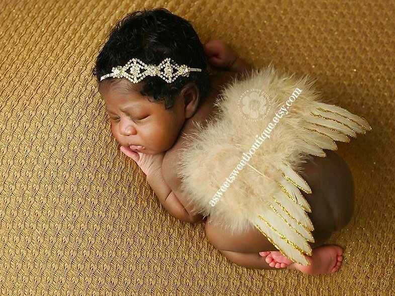 Glitter Baby Angel Wing For Newborn Photoshoot