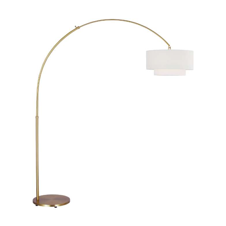 Kate Spade New York Sawyer LED Gold & White Arched Floor Lamp