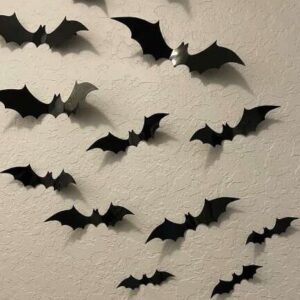 Cutout Black Bats For Halloween Wall Decor