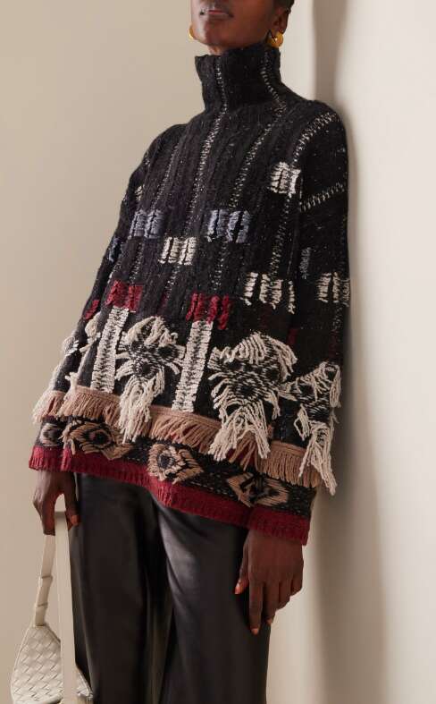 Nanna Wool-Blend Oversized Turtleneck Sweater 