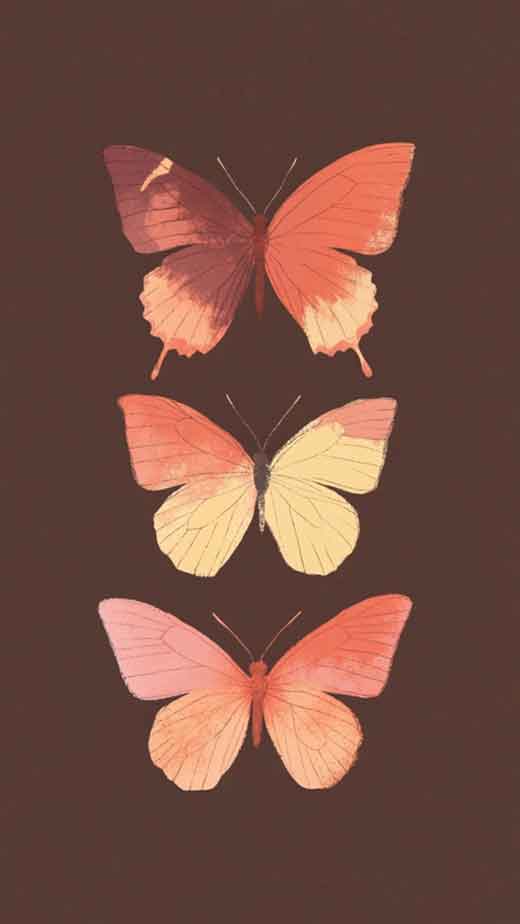 cute brown wallpaper fopr iphone butterfly fall mood