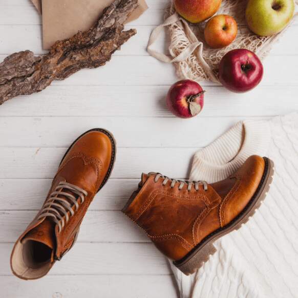 Brogue Lace Up Military Boots,