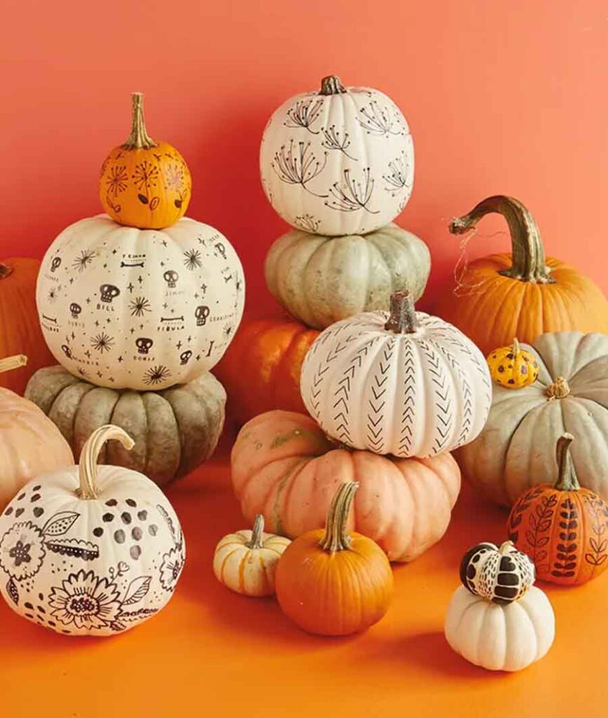 fall white pumpkin decorating ideas diy