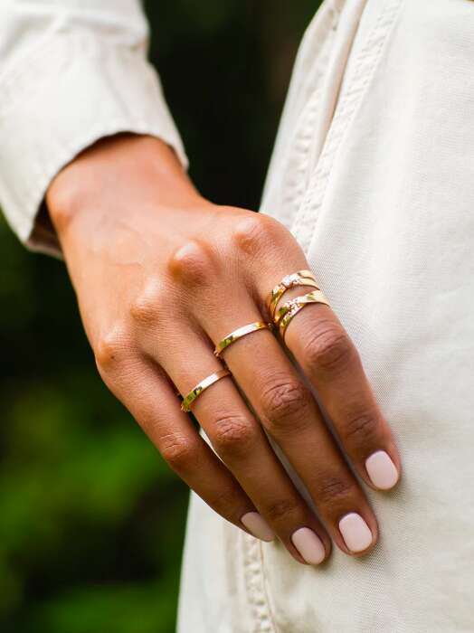 gold rings stackable