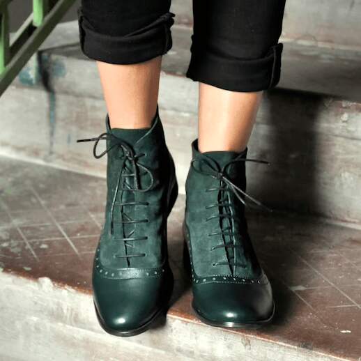 Lace Up Oxford Ankle Boot,
