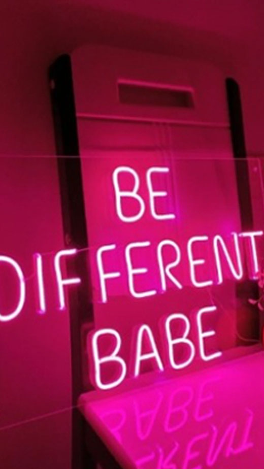 baddie aesthetic wallpaper pink neon quote