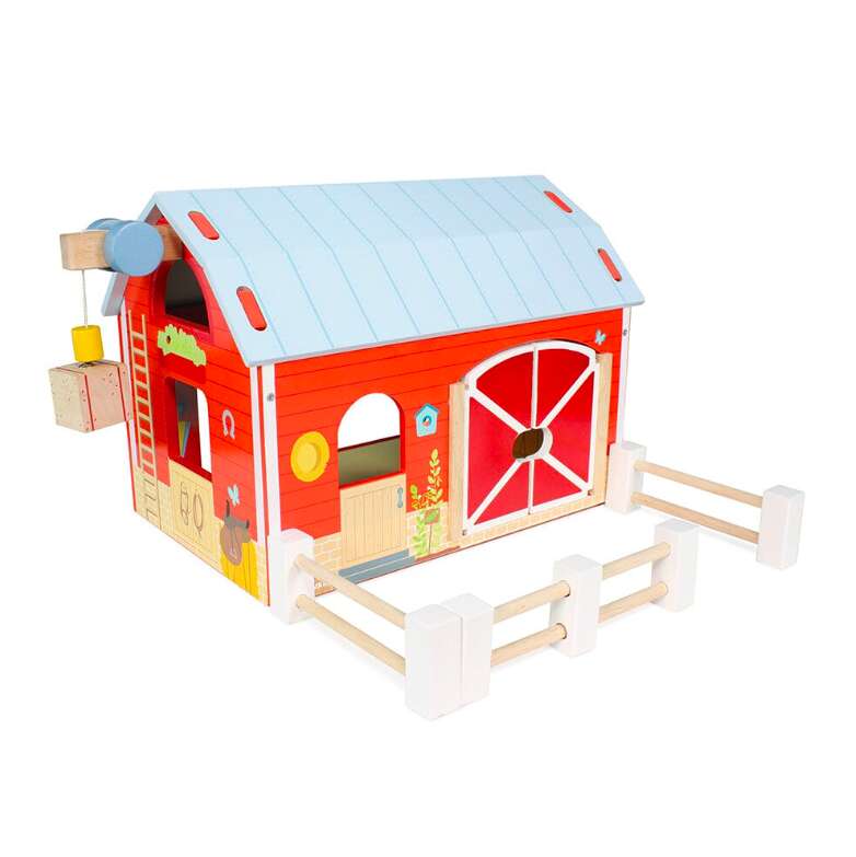 Non-toxic Wood Toy Red Barn, by Le Toy Van