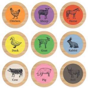 Little Farmer Farm Animals Wood Memory Game, by Lily & River