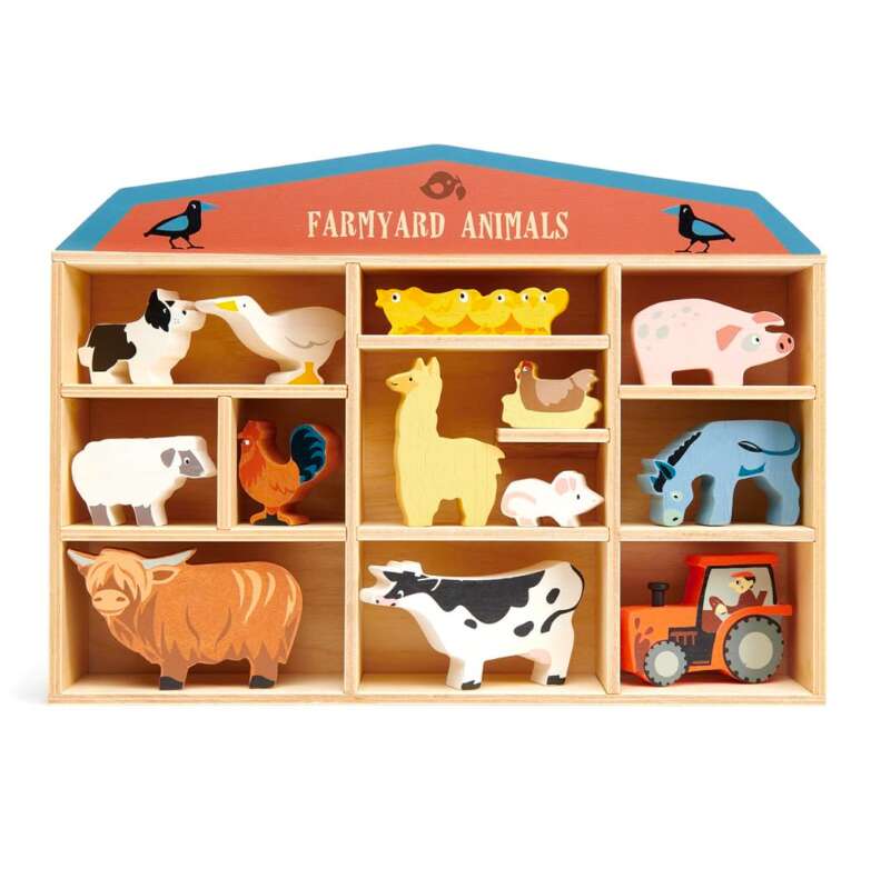 Farmyard Animals Shelf, by Tender Leaf Toys