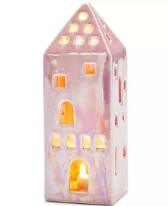 Pastel Prism Porcelain House LED Light-Up Decor,