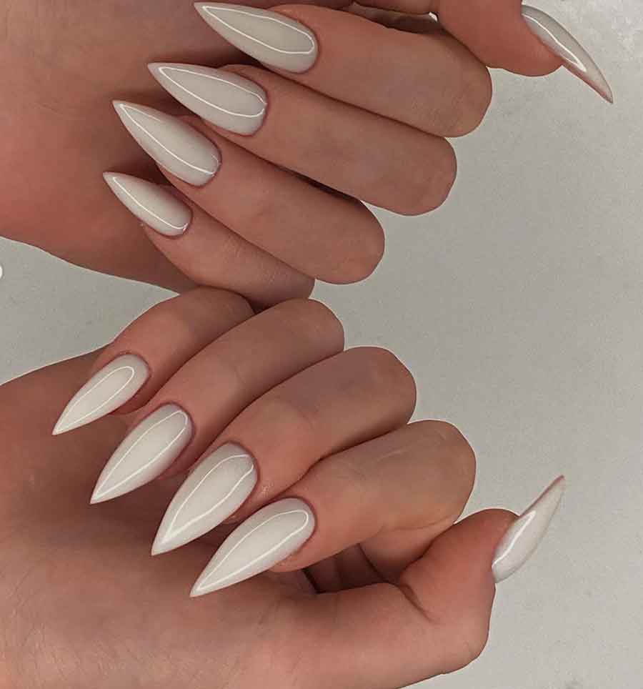 white halloween nails