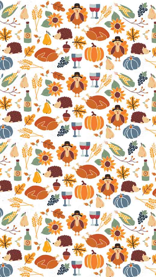 cute aesthetuc thanksgiving wallpaper illustration free