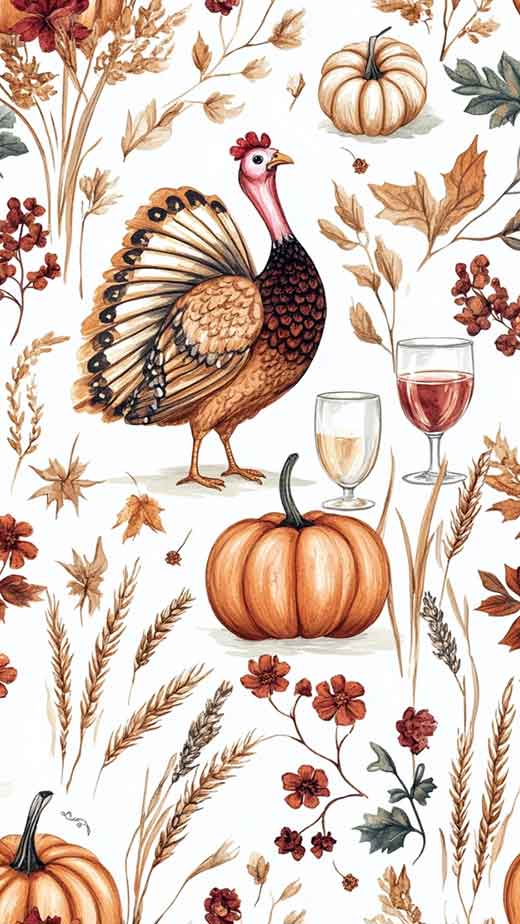 turkey thanksgiving patter wallpaper