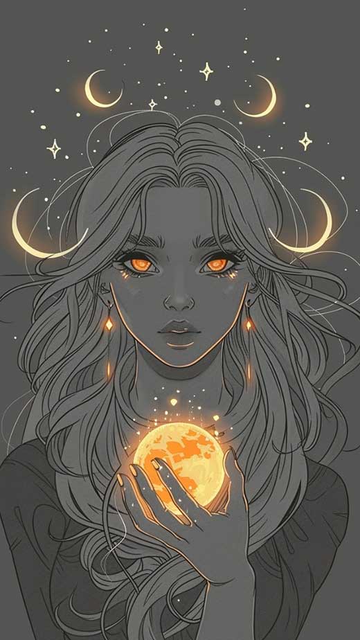 moon goddess iphone wallpaper