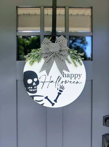 Cute Happy Halloween Door Hanger