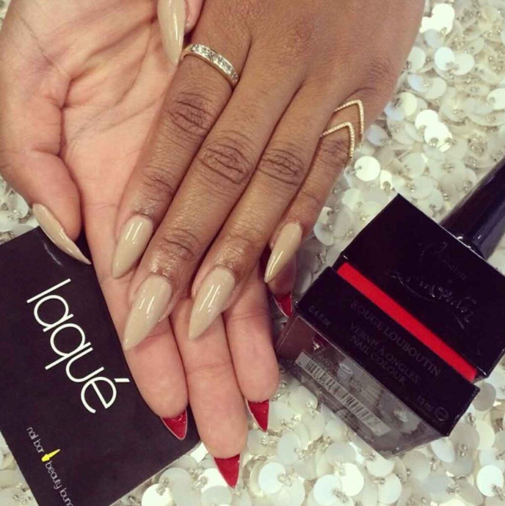 louboutin nail red underneath