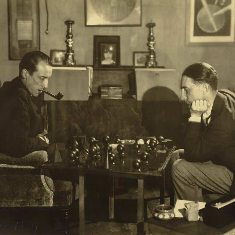 Man Ray Wood Chess Set