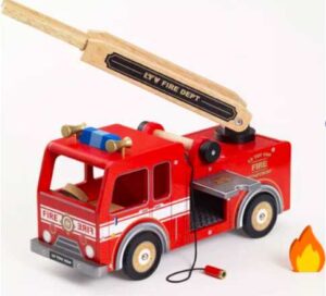 Non-Toxic Red Wood Fire Engine Toy