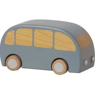 Grey Wood Toy Bus