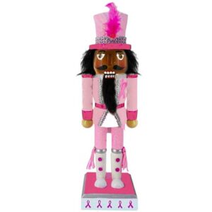 Breast Cancer Support Afro American Nutcracker
