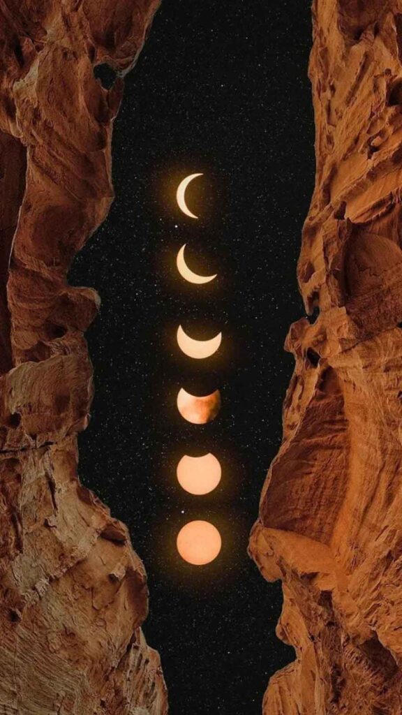 pretty moon phases wallpaper for iphone