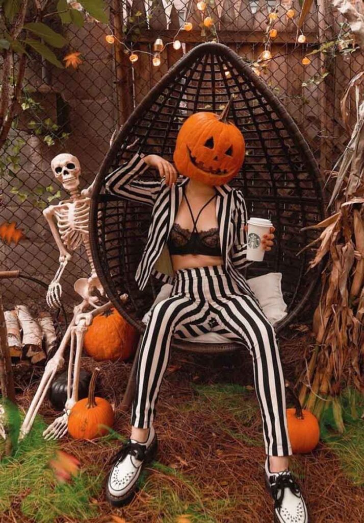 beetlejuice pumpkin head costume