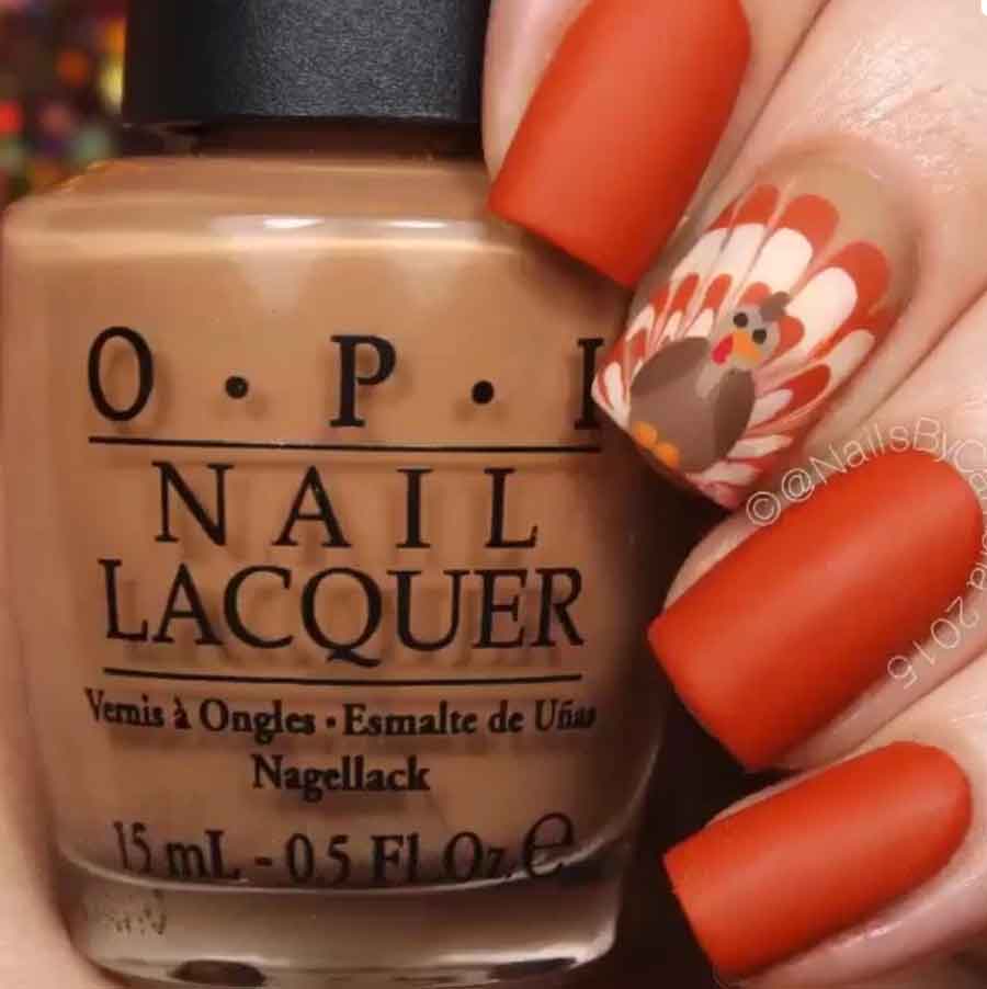 turkey thanksgiving nails