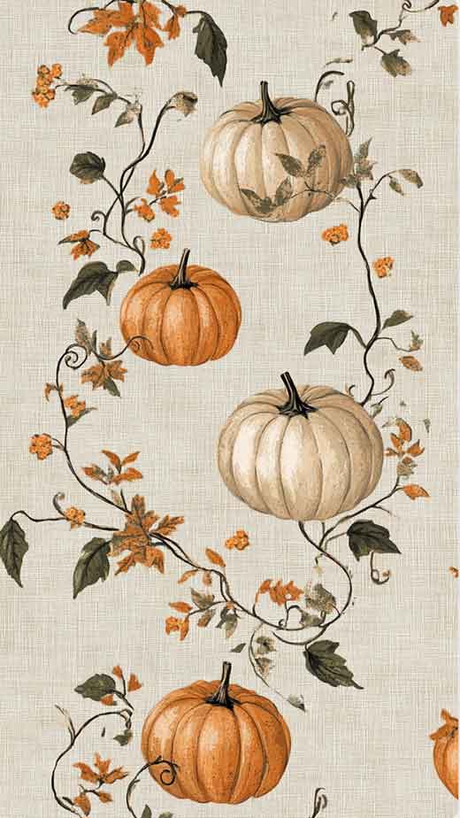 vintage aesthetic pumpkin pattern aesthetic wallpaper free for thanksgiving