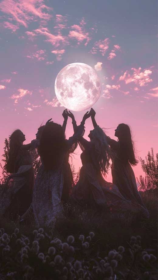 moon goddess witches aesthetic  iphone wallpaper