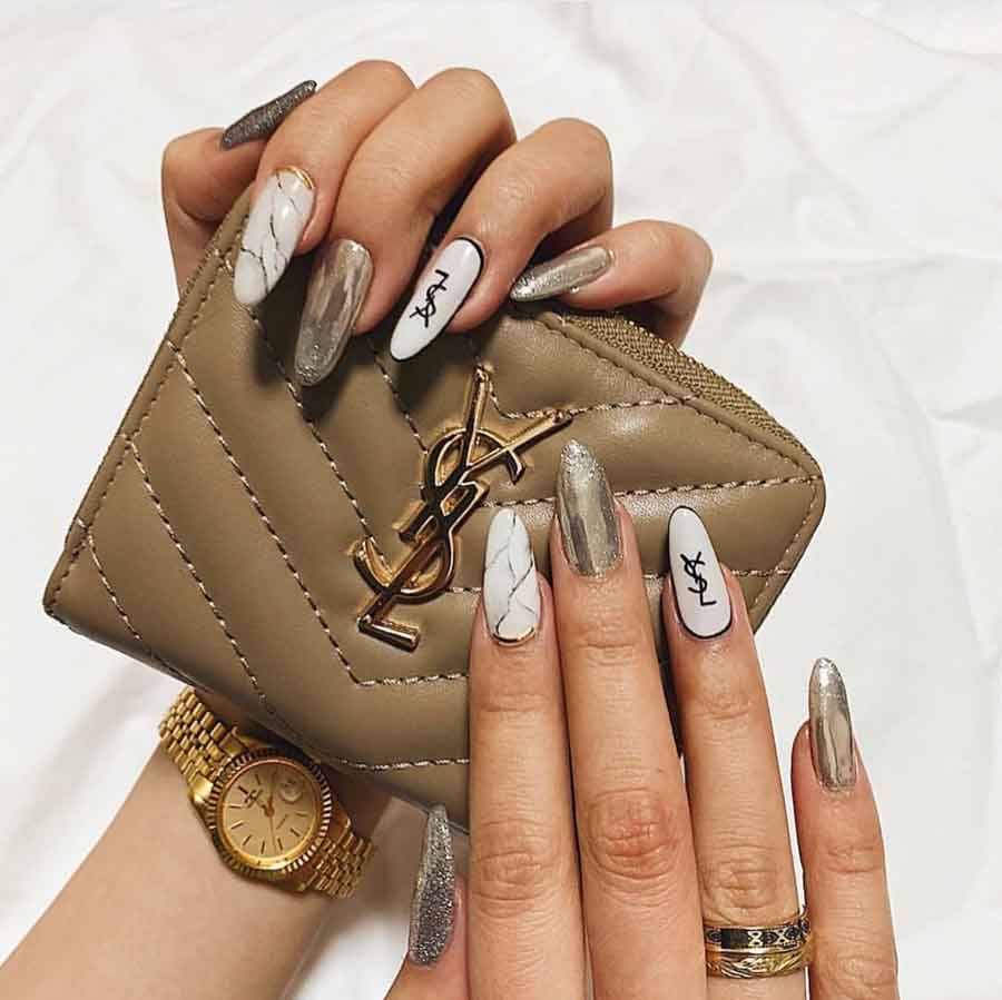 yves saint laurent luxury nail design