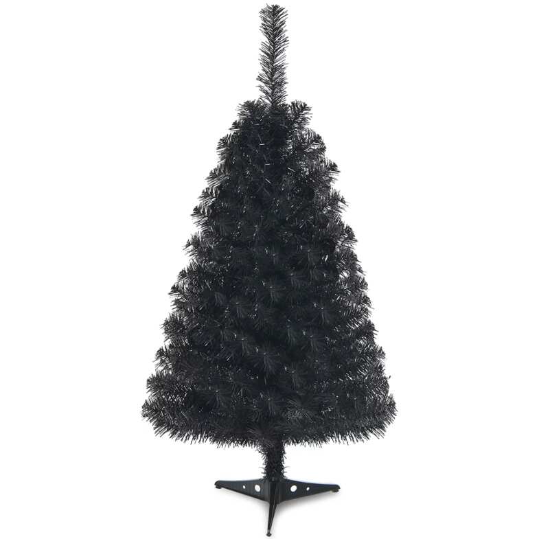 3ft. Unlit Mini Black Christmas Tree