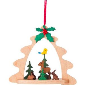 Arch Deer & Bunnies In The Forest Ornament