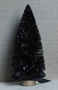 6"Bottle Brush Black Christmas Tree
