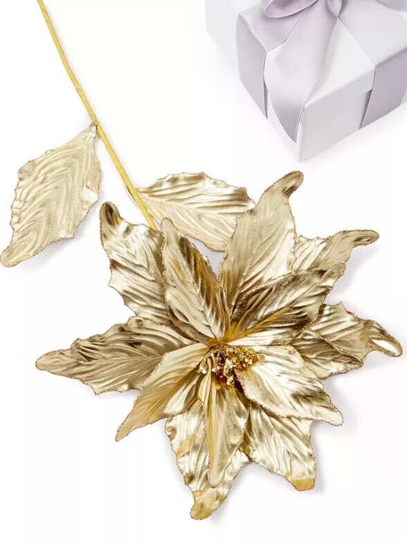 Gold-Tone Flower Pick Ornament