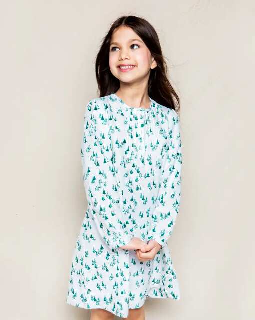 Kids' Evergreen Forest Holiday Nightgown