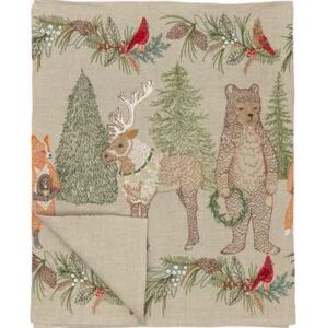 Magic Woodland Embroidered Table Runner, $344