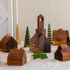 Modern Wooden Christmas Village