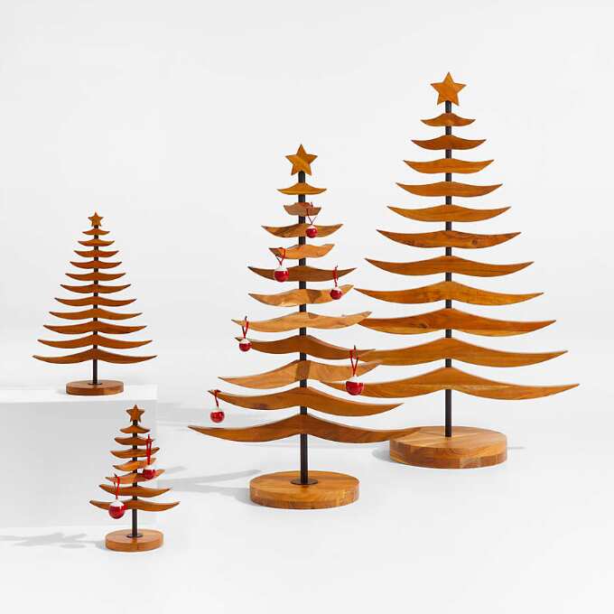 Small Warm Acacia Tannenbaum Christmas Ornament Tree 