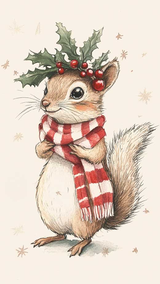 cute christmas wallpaper art