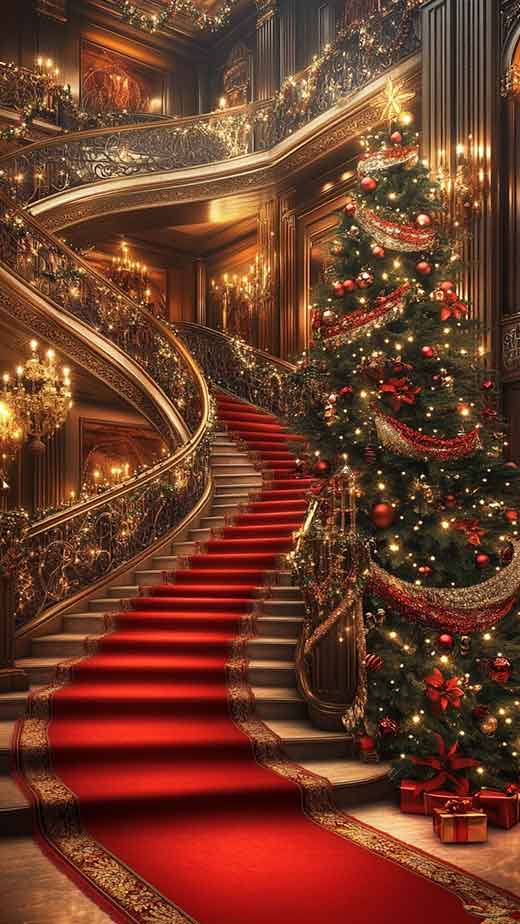 luxury traditional christmas wallpaper for iphone