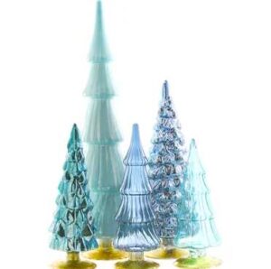 Cody Foster Blue Glass Christmas Trees