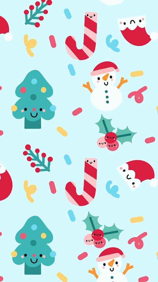 cute christmas pattern illustration background