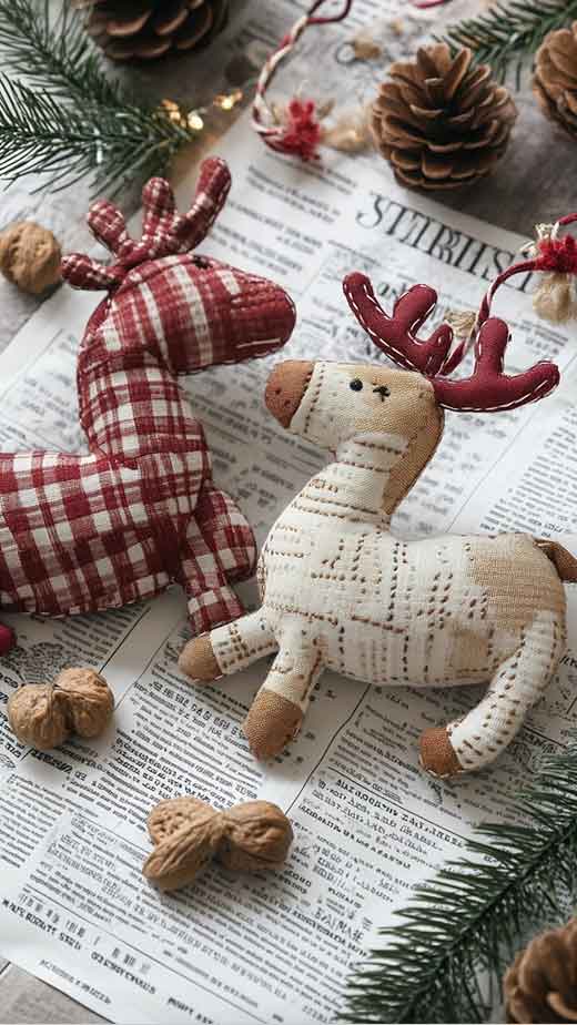 reindeer christmas cozy old fashioned aesthetic wallpaper