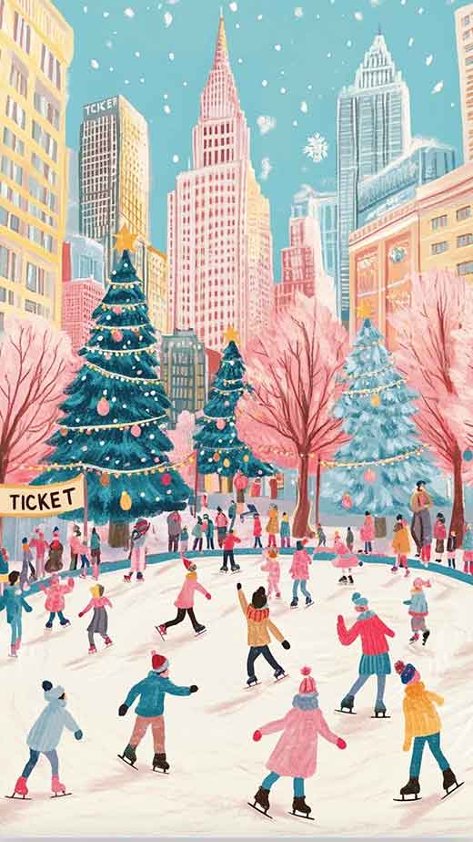 pastel ny christmas wallpaper